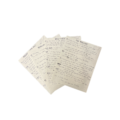 Signed Hand-written Lyric Sheets